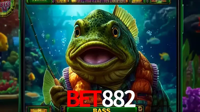 Personagem de peixe pescador do popular jogo de slot com tema de pescaria, uma das emocionantes opções de caça-níqueis para jogar e ganhar no cassino BET882.